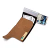 Brieftaschen RFID Smart Wallet ID Halter Leder Ultradünne Business Männer Cardbag Automatische Pop-up Anti-Diebstahl-Bürste Metall Kartenbox G230308