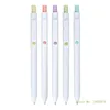 5Pcs Retractable Gel Pen Non-slip Silicone Grip 0.5mm Refillable Office Writing Supplies For Student Teacher School