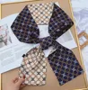 12style Fashion Letters Print Imitate Silk Scarf Neckerchief for Women Long Handle Bag Scarves Shoulder Tote Luggage Ribbon Head Wrap 150-15cm