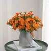 Fiori decorativi 31 cm Colorate piccole margherite piante artificiali Fiore del sole Seta Decorazione del giardino domestico Crisantemo per la festa di nozze fai da te