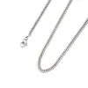 Chains 1 Piece 304 Stainless Steel Link Curb Chain Necklace Dull Silver Color Twisted Collar Accessories 60cm(23 5/8") Long