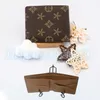 Highend Quality Pures Man plånbok 3 Kreditkortsplatsen Mynt Brown Flower M60895 Flera kvinnor Key Pouch Card Holder äkta läder lyxdesigner Plånböcker Kopplingsväska