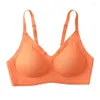 Completo da yoga Intimo da donna in lattice Intimo femminile Piccolo petto raccolto Senza anello in acciaio Seta di ghiaccio Traspirante Sezione sottile Sexy Reggiseni sportivi senza cuciture