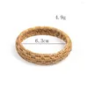 Bracelet fait à la main nouveauté unisexe hommes femmes large Bracelet en rotin de bambou en bois naturel matériaux respectueux de l'environnement bouddhiste