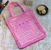 مصممة Women Women Beach Bags Bag Straw Bag Bare Bare Bohemian على الطراز البوهيمي للتسوق عالي السعة مع عدم وجود صندوق