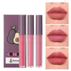 Lip Gloss Fruit Glaze Set 3 Pièces Liquide Étanche Longue Durée Coupe Antiadhésive Nude Kids Single