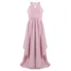 Abiti per ragazze Oyolan Chiffon Teenagers Kids Girl Girl Wedding Long Girl Dress Abito da ragazza elegante Pageant Abito Formale Abiti per bambini W0314