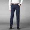 Pantalones de hombre 2023 de lujo rectos de negocios informales para hombre de alta calidad de diseñador primavera otoño elegantes pantalones formales largos de ocio para hombre