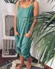 Jumpsuits för kvinnor Damer Mode Damer Lös Baggy Strappy Romper Jumpsuit Sommar Casual Overaller Playsuit Harem Byxor Svart Grön Röd 230321