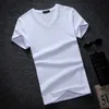 Herr tshirts vit svart t för sommar bomull vintage tshirts kort ärm vneck slim tshirt tee homme 5xl 230321