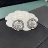 18K Altın Kaplama Tassel Tasarımcı Saplama Uzun Küpe Dungle Crystal Luxury Marka Kadınlar Rhinestone Pearl Düğün Partisi Aksesuarları