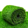 Flores decorativas Artificial Lawn gramado Falso Courtyard Courtyard Football Court Outdoor Green Carpet Plastic Lawn2x25m