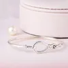 925 Sterling Silver Infinity Knot Bangle Bracelet for Pandora Fashion Wedding Party Jewelry For Women Girlfriend Gift designer Bracelets with Original Box Set