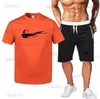 Herren Trainingsanzüge Designer T-Shirt Polos Sommer Baumwolle Hip-Hop Set Herren Kurzarm T-Shirt und Shorts Modemarke Grafiken Hochwertiger Trainingsanzug Herren T230321