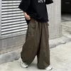 Męskie spodnie houzhou vintage workowate ładunki mężczyźni spadochronowe szerokie nogi spodnie męskie mężczyzna retro luźne japońskie japońskie streetwear hip hop