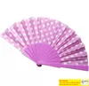 Polka Dots Design Hand Fan Handa