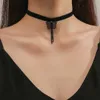 Anhänger Halsketten Neue Schwarz Samt Spitze Schmetterling Choker Halskette Frauen Sexy Kragen Goth Hals Zubehör Mode Party Schmuck Dame Halsketten Y2k Z0321