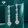 Ear Cuff 6 CT Full Drop Earrings S925 Sterling Silver Plate PT950 Light Luxury Fine Jewelry Tassel Earring for Women Kutpf 230320