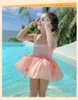 Dziewczęta syrena dziecięca plaża jednoczęściowa strojów kąpielowych moda letnie dzieci bownot księżniczka pływanie dzieci spa plaży kąpielowe s2178