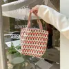 Sacs à provisions mignons Femmes en velours côtelé sacs à main de petite chute géométrique Grids Tote Tote Sac Eco Fashion Lunch