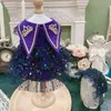 Kostiumy kotów Pet Pet Ubrania pies spódnica urocza fioletowa sukienka księżniczki Yorkshire Beagle Akcesoria Produkty