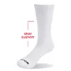 Meias masculinas Yuedge Men 5 pares cor sólida respirável confortável almofada de algodão desodorante tripulação trabalho branco