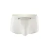 Underpants Sexy Mens Boxers Open Crotch Faux Leather Lingerie U Convex Pouch Boxer Shorts Underwear Wet Look Hombre Gay Cueca