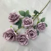 Decorative Flowers Simulation Roses Branches Fake Wedding Sweetheart Rose Restaurant Room Tea Table Decoration Champagne Flower Artificial