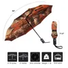 Umbrellas Windproof Travel Double Automatic Folding Umbrella Compact Protection Three Sun Rain Gear