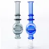 CSYC NC066 Tragbares Rauchset, Glas-Handpfeifen mit 10 mm Titan-Nagel-Quarz-Spitzen, Silikonglas, Reißverschlussetui, Mini-Glas-Wasserbong