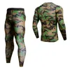 Men's T Shirts Brand Camouflage Compression Shirt Clothing Long Sleeve Leggings Fitness Quick Dry Gyms Fashion Suits S-4XL