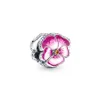 2023 nuevo 925 Plata de Ley Margarita flor Pansy flor encanto Fit Original Pandora pulsera redonda cuenta DIY mujer joyería