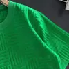 T-shirt da uomo Luxury Uomo Donna T-shirt estiva Uomo Verde Asciugamano tridimensionale Mezza manica Camicia basic casual O Collo Tinta unita Oversize 230321