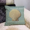 Kudde Ocean Sea Shell Pillow Case Blue Marine Cartoon Throw Home Linen Large Soffa Bedding Decoration T166