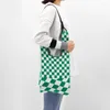 Abendtaschen weiblich Y2K Mode Checker Plaid gestrickte Weste japanische Knoten Einkaufstasche Teenager E Mädchen koreanische Ins Trend weiche Häkelarbeit gewebt