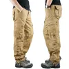 Men's Pants 2023 Spring s Cargo Khaki Military Trousers Casual Cotton Tactical Big Size Army Pantalon Militaire Homme 230320