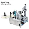 Zonesun Industrial Equipment Semi-Automatic Chili Paste Sauce Polygon Hexagon Glass Bottle Labeling Machine