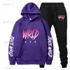 Men's Tracksuits Men Sets Hoodies Pants Sportswear Juice WRLD Print Fleece Pullover Joggers Sweatpants Autumn Winter Harajuku Casual Tracksuit Y0305 T230321