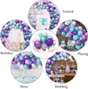 Andra evenemangsfestleveranser sjöjungfru Tema Ballonger Arch Garland Kit Purple Metallic Confetti Ballon för Baby Shower Decor Kids Girl Birthday Party Supplies 230321