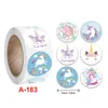 Cute Cartoon Animal Unicorn Sticker kids Reward Sticker Gift Decoration Label Teacher Encouragement Student Stationery Stickers 1999