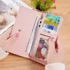 Wallets Fashion Women's Long Purse Pu Leather Card Holder Two Fold Clutch Money Clip Lady Girl Casual Simple Coin Purses