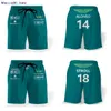 Wangcai01 Heren shorts 2023 Nieuw F1 -team Aston Martin Summer Shorts Formule 1 Racing -coureur Alonso New Design Beach Pants Sports Pants 0321H23