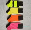 Multicolor Ankle Socks With Cardboad Tags Sports Cheerleaders Black pink Short Sock Girls Women Cotton Sports Socks Skateboard Sneaker 01