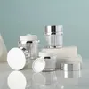 Storage Bottles 100ML 50ML 30MLEmpty Skincare Cosmetic Packaging Container High Grade Luxury Acrylic Silver Lotion Pump Bottle 30G 50G Cream dh88