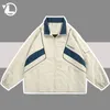 Erkek ceketler hop kalça patchwork varsity ceket erkekler kadınlar Japon harajuku renk bloğu rüzgarlık katlar sonbahar ince vintage kargo ceketleri 230321