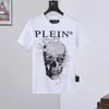 Plein Bear TシャツメンズデザイナーTシャツブランド衣類ラインストーンPPスカルメンTシャツ丸首SSヘビプレインとクリスタルTシャツトップティー161676