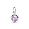 2023 nuevo 925 Plata de Ley Margarita flor Pansy flor encanto Fit Original Pandora pulsera redonda cuenta DIY mujer joyería