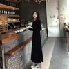 Casual Dresses Sweater Women Pleated Dress Autumn Winter Long Sleeve Knitted Maxi