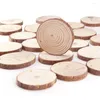 Decorações de Natal 20 peças 6-7 cm artesanato de madeira Fatias de log de discos círculo de recorte redonda de tinta grande decoração de madeira para decoração de bricolage diy