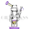 11 inches Recycler Hookah dab rig Delicate Perclator Glass Water Bong with quartz nail recycler pipe Oil Rigs Smoking Pipes with smoking accessories